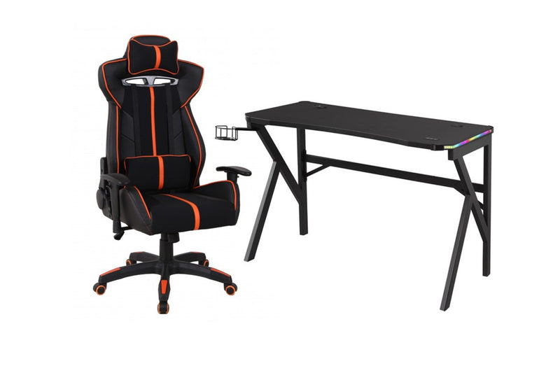 Brassex-Gaming-Desk-Chair-Set-Orange-Black-12341-12