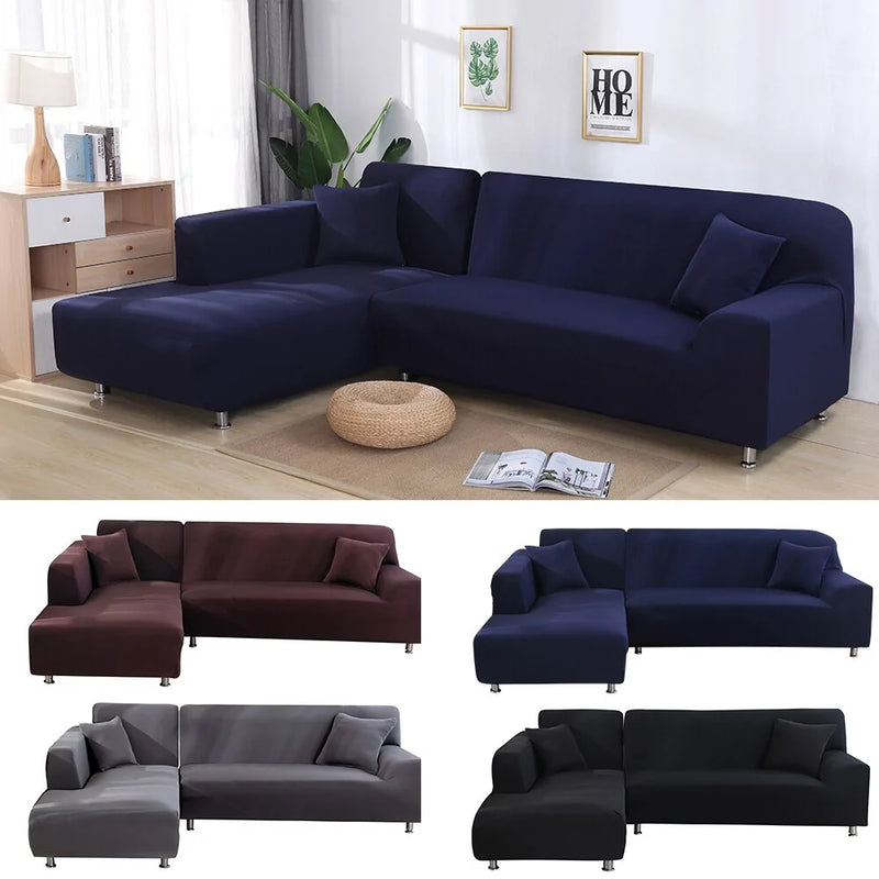 Stretch L-Shaped Sofa Covers with Armrest Slipcovers