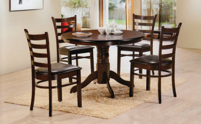 Solid-Wood Pedestal Dining Table