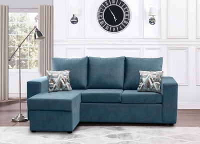 Canadian Made Sectional with Reversible Chaise | 17 Color Options