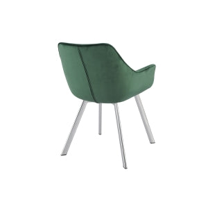 Affordable arm chair in Canada - 1322C-GR, Green Velvet, Chrome Legs-9