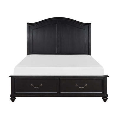 Affordable Canadian furniture: 1420-1* Queen Platform Bed with Footboard Storage-6