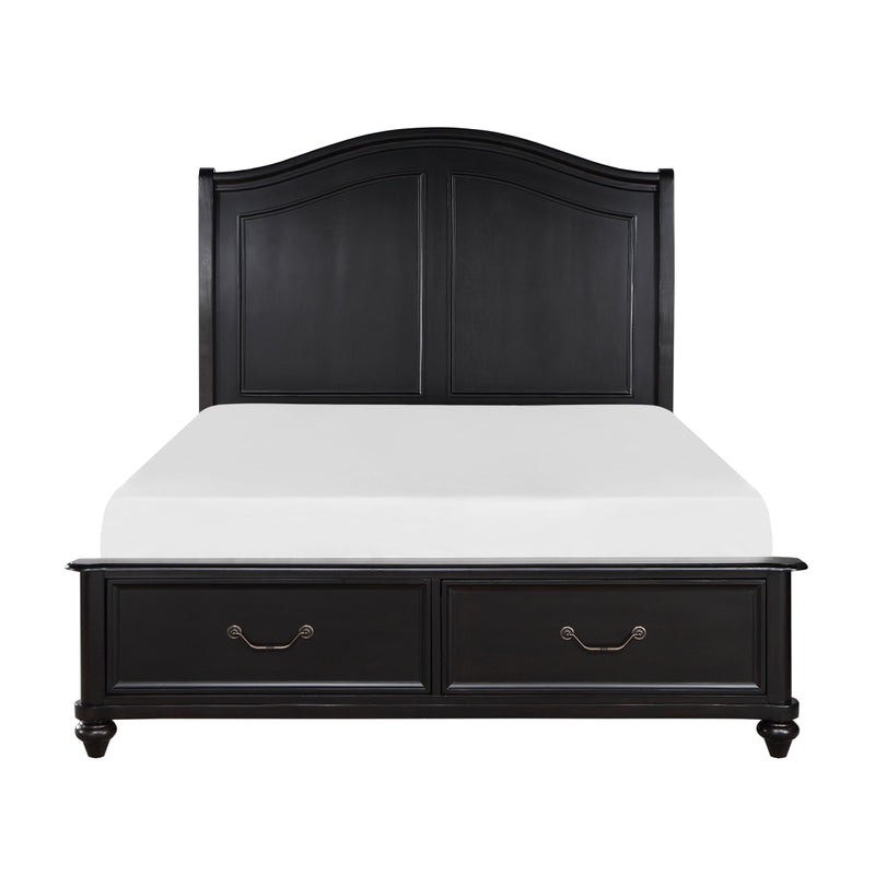 Affordable Canadian furniture: 1420-1* Queen Platform Bed with Footboard Storage-6