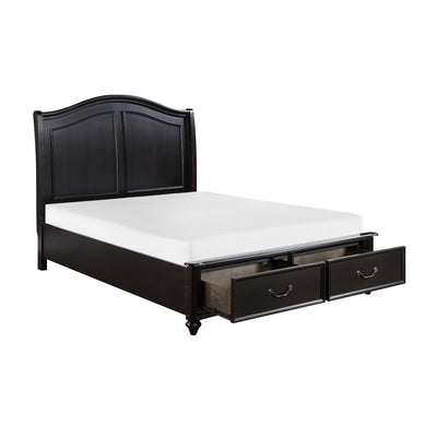 Affordable Canadian furniture: 1420-1* Queen Platform Bed with Footboard Storage-8
