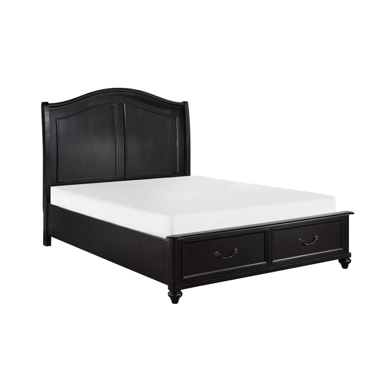 Affordable Canadian furniture: 1420-1* Queen Platform Bed with Footboard Storage-7