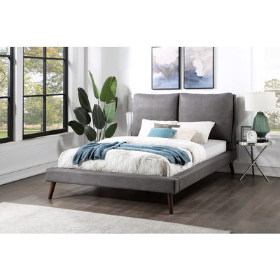 Hadley Collection Upholstered Platform Bed w/ USB charging ports