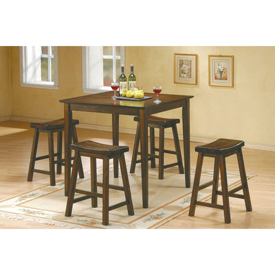 Affordable 5-Piece Counter Height Set in Warm Cherry - Furniture in Canada-5