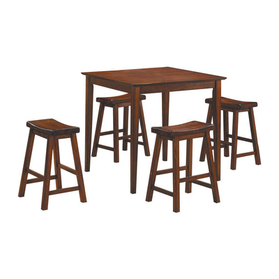 Affordable 5-Piece Counter Height Set in Warm Cherry - Furniture in Canada-4