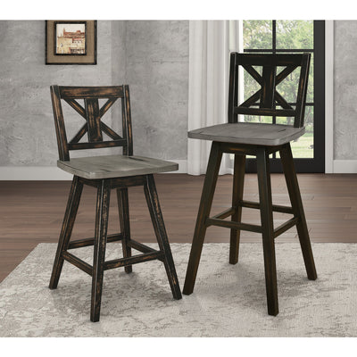 Affordable furniture in Canada: 5602-29BK Swivel Pub Height Chair-5