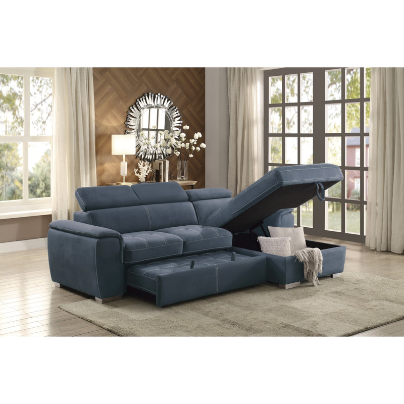 8228BU-2-Piece-Sectional-with-Adjustable-Headrests-Pull-out-Bed-10