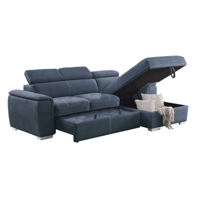8228BU-2-Piece-Sectional-with-Adjustable-Headrests-Pull-out-Bed-5