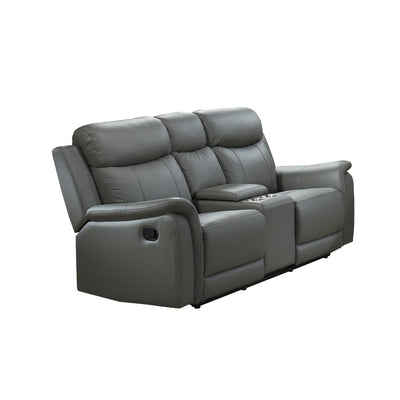Affordable furniture in Canada: 99840N-GY-2C Reclining Loveseat with Console-8