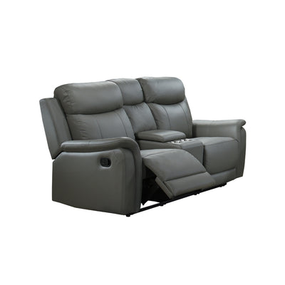 Affordable furniture in Canada: 99840N-GY-2C Reclining Loveseat with Console-9