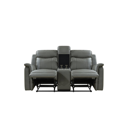 Affordable furniture in Canada: 99840N-GY-2C Reclining Loveseat with Console-10