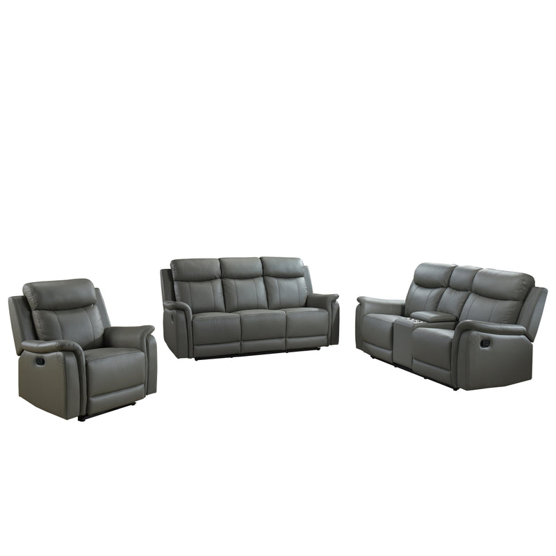 Affordable furniture in Canada: 99840N-GY-2C Reclining Loveseat with Console-11
