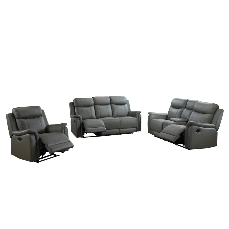 Affordable furniture in Canada: 99840N-GY-2C Reclining Loveseat with Console-12