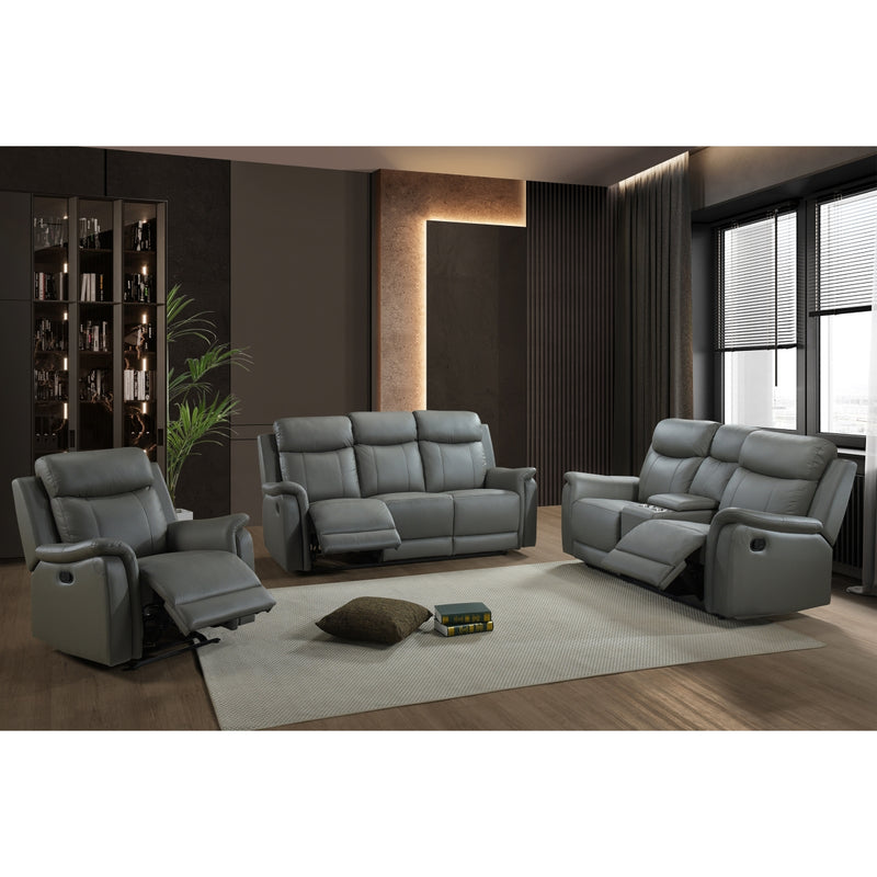 Affordable furniture in Canada: 99840N-GY-2C Reclining Loveseat with Console-7