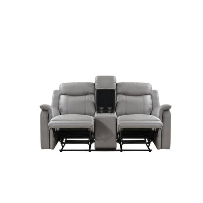 Affordable furniture in Canada: 99840N-LG-2C reclining loveseat with console.-10