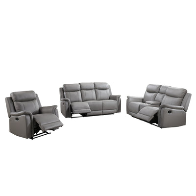 Affordable furniture in Canada: 99840N-LG-2C reclining loveseat with console.-12