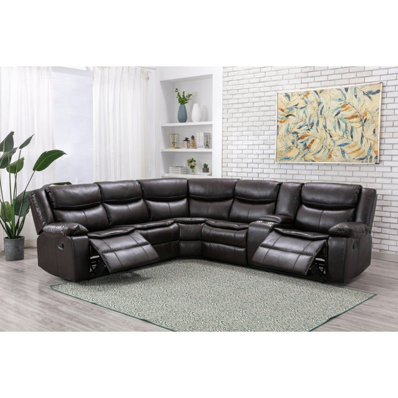 Affordable furniture in Canada: 3-piece Modular Reclining Sectional with Right Side Console - 99918BRWSSR-8