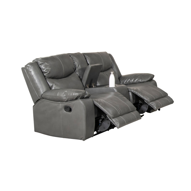 Affordable furniture in Canada - 99922GRY-2C Reclining Loveseat with Center Console-8