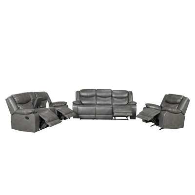 Affordable furniture in Canada - 99922GRY-2C Reclining Loveseat with Center Console-10