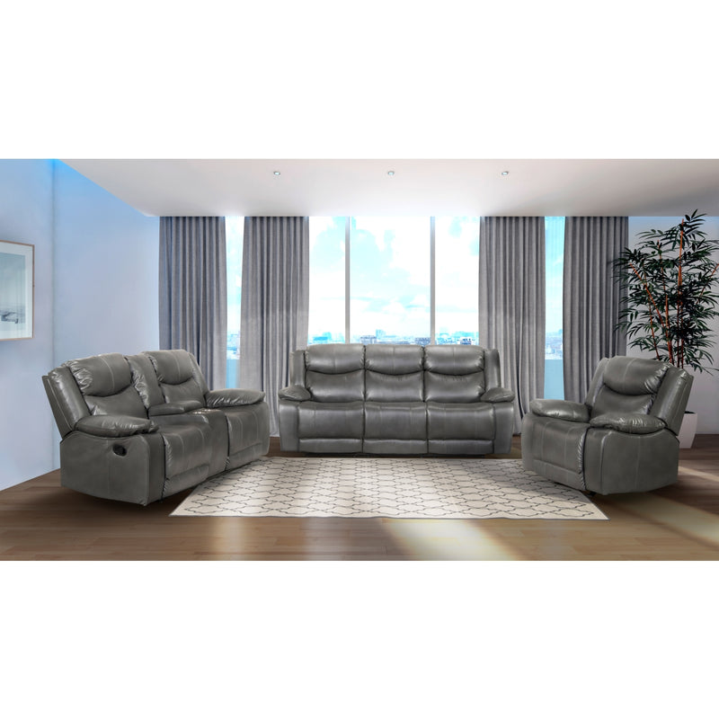 Affordable furniture in Canada - 99922GRY-2C Reclining Loveseat with Center Console-11
