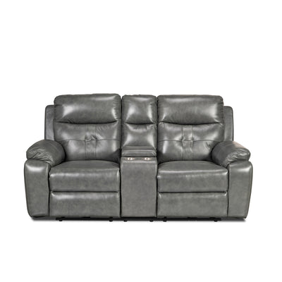 Affordable furniture in Canada: 99951P-GRY-2C Power Reclining Loveseat with Center Console-8