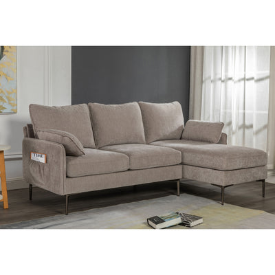 Affordable furniture in Canada - 2-piece Sectional with Reversible Chaise and 2 Pillows-6