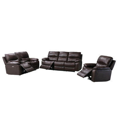 Affordable furniture in Canada: 99972P-BRW-2C Power Reclining Loveseat with Center Console-10