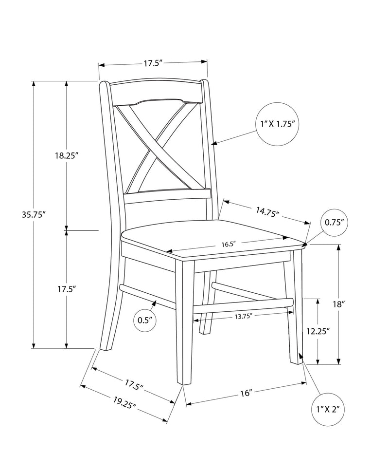 Chaises de salle à manger transitionnelles, blanches, pieds en bois – Parfaites pour la cuisine ou la salle à manger – Lot de 2