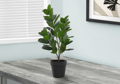 28" Tall Artificial Garcinia Tree - Real Touch Indoor Fake Plant, Floor Greenery with Decorative Black Pot