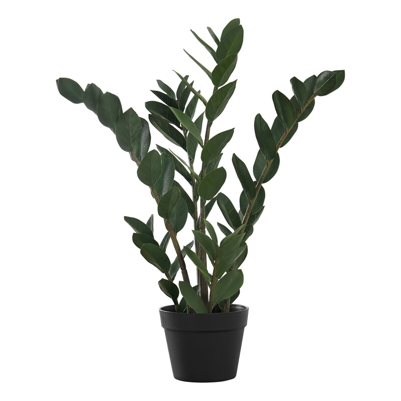 Arbre Zz de 29 po de hauteur : plante artificielle au toucher réel, décoration de sol intérieur, feuilles vertes