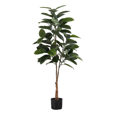 52" Tall Rubber Tree - Indoor Faux Plant, Real Touch, Decorative Greenery