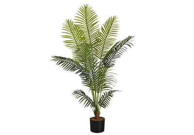 Palmier d'intérieur de 140 cm de haut – Plante artificielle au toucher réel, pot noir – Décoration de sol élégante