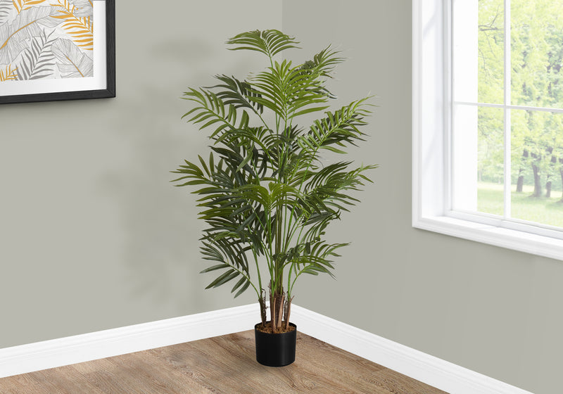 Palmier Areca de 47 po de haut, toucher réel, feuilles vertes – verdure décorative parfaite