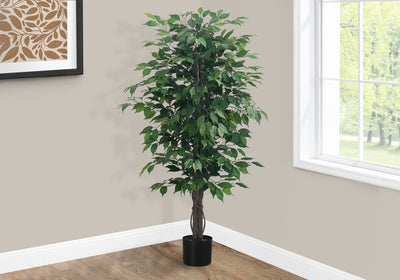 Faux Ficus – Plante artificielle d'intérieur de 147,3 cm de haut pour une décoration élégante.