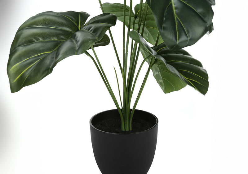 Plante artificielle Alocasia de 61 cm de haut – Fausse verdure au toucher réel, table décorative d&