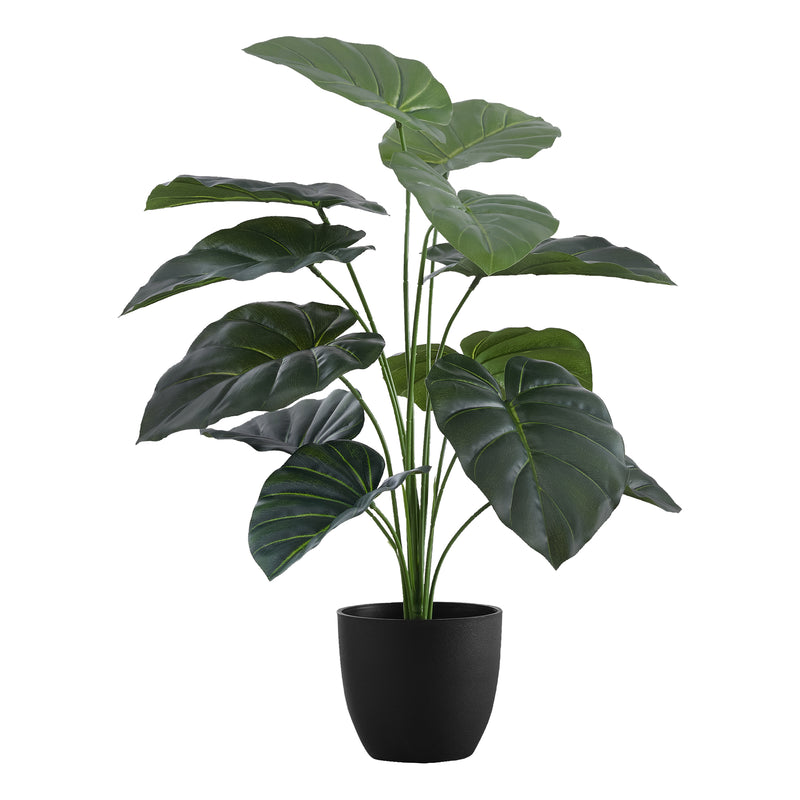 Plante artificielle Alocasia de 61 cm de haut – Fausse verdure au toucher réel, table décorative d&