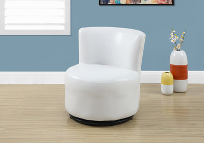 Juvenile Chair - Swivel / White Leather-Look - I 8153