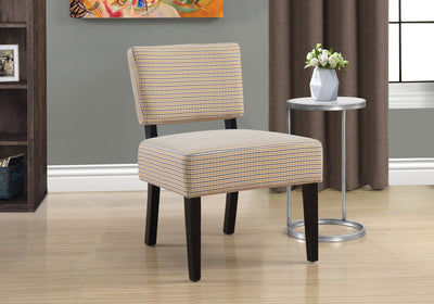 Accent Chair - Gold / Grey Abstract Dot Fabric - I 8290