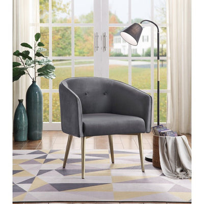 Nikki Collection Grey Accent Chair