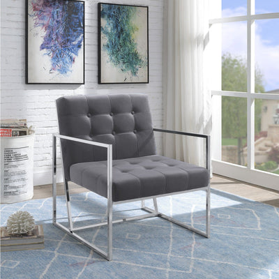 Delia Grey Accent Chair - MA-4405GY
