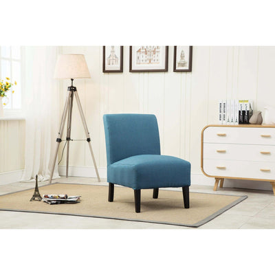Nadine Slipper Accent Chair in Blue - MA-453FS-BL