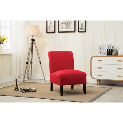 Nadine Slipper Accent Chair in Red - MA-453FS-RD
