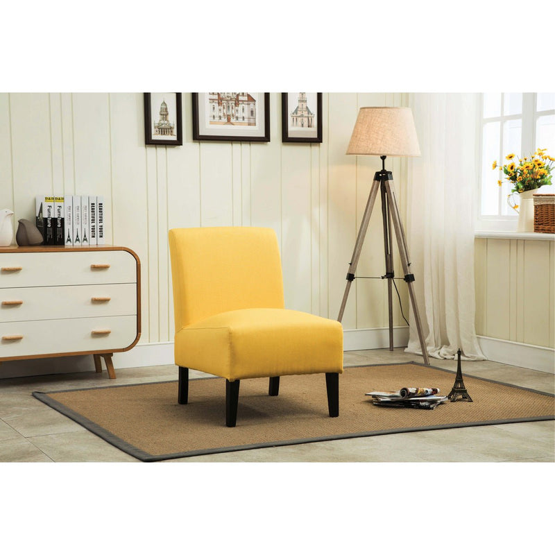 Nadine Slipper Accent Chair in Yellow - MA-453FS-YL