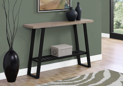 Accent Table - 48"L / Dark Taupe / Black Hall Console - I 2117