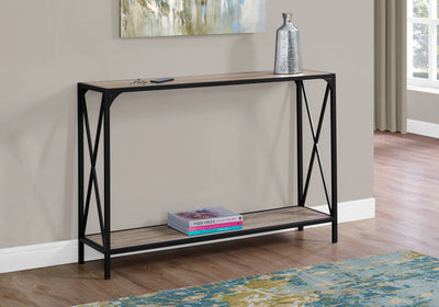 Accent Table - 48"L / Dark Taupe / Black Hall Console - I 2125