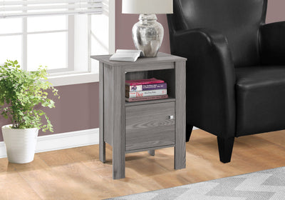 Accent Table - Grey Night Stand With Storage - I 2138