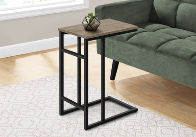 Accent Table - 24"H / Dark Taupe / Black Metal - I 2172